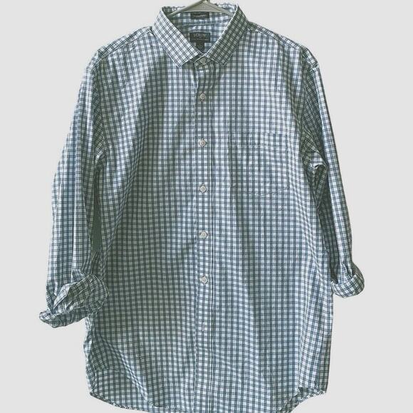 JCREW THOMPSON SHIRT MENS L CHECKED WORKWEAR CLASSICCORE PREPPY - Picture 1 of 5